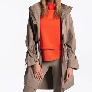 Lole Piper Oversized Rain Jacket Oyster Womens New